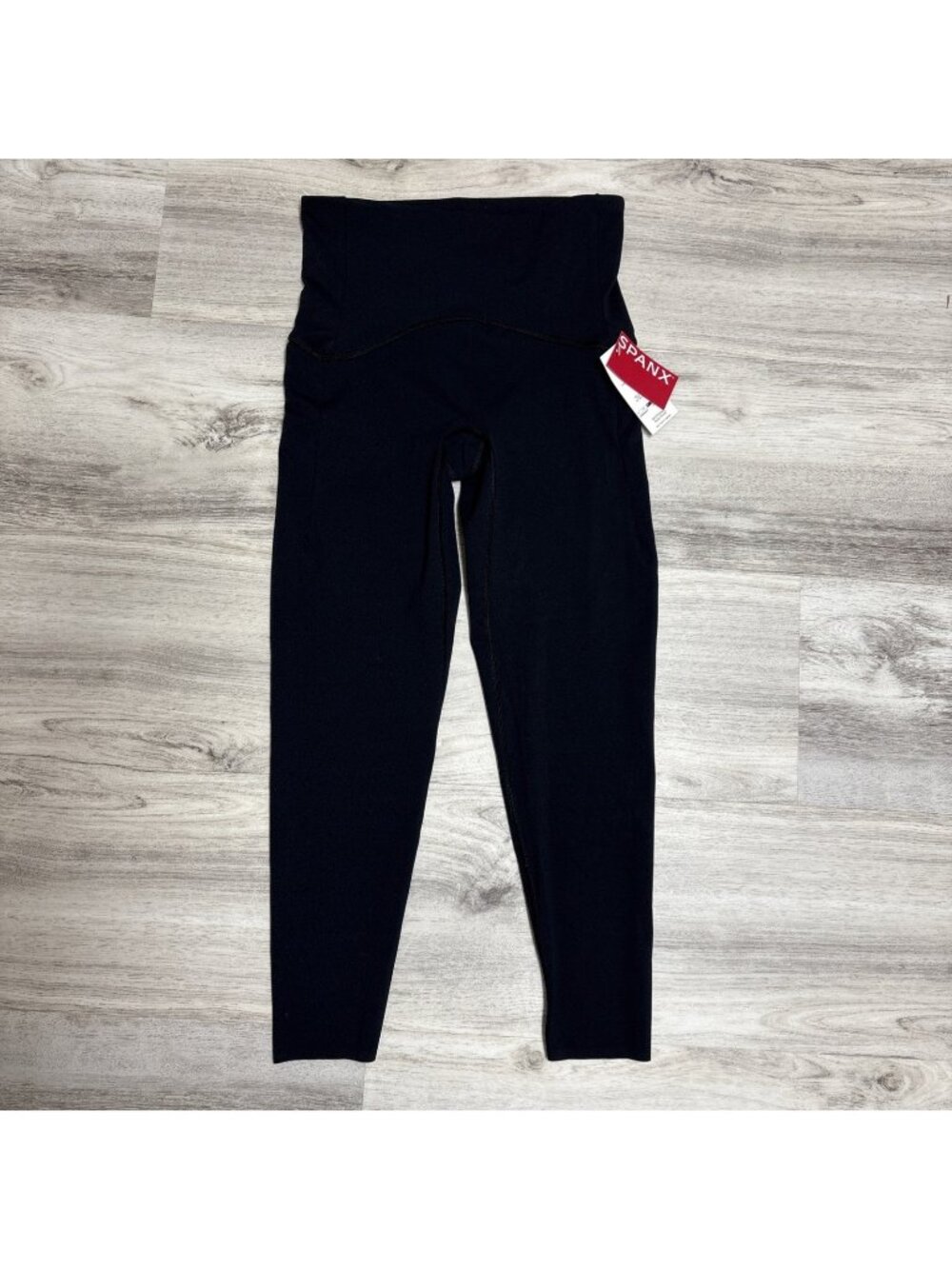 SPANX Booty Boost Leggings Womens M Side Pocket Black 7/8 HIIT Shapewear SPF50